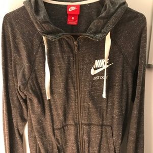 Nike Vintage Gray Zip-Up Hoodie Jacket